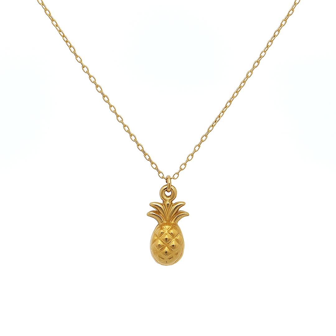 Ananas Meyve Tasarım Minimal Kolye