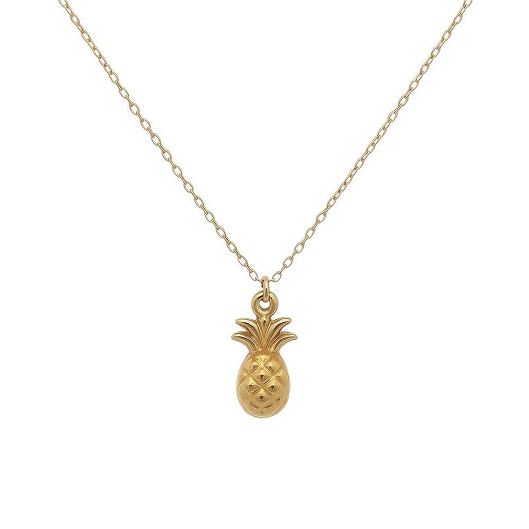 Ananas Meyve Tasarım Minimal Kolye