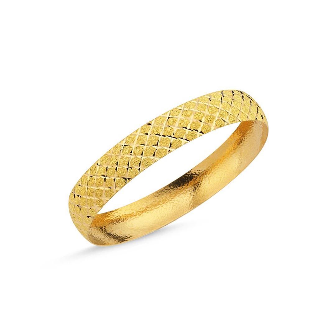 22 Ayar Tel Altın Bilezik 12mm 15 Gr