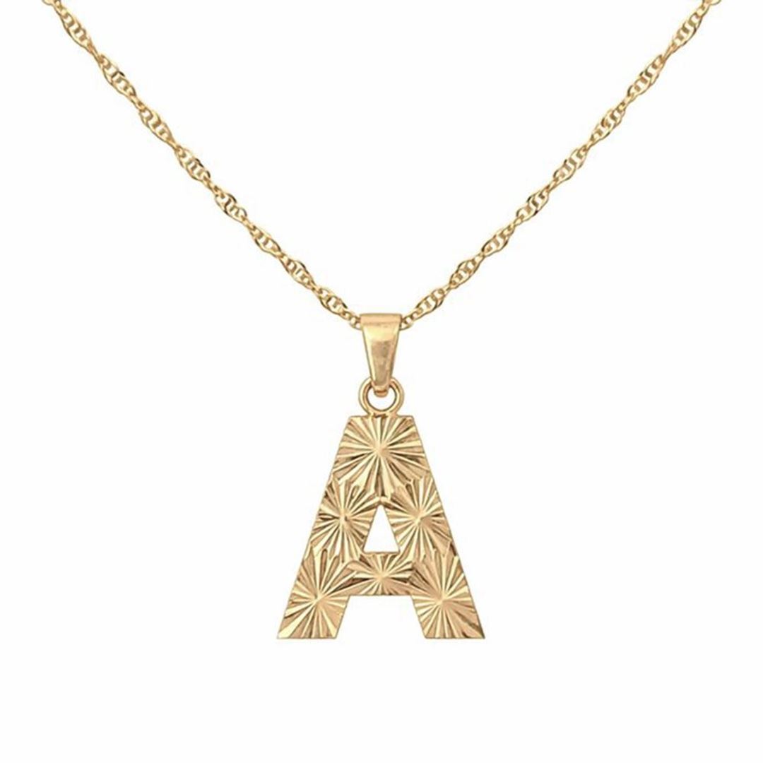Kalemli Model Altın Harf Kolye Ucu – Modern ve Zarif Tasarım (1,5 × 1,2 cm – 0,2 mm)