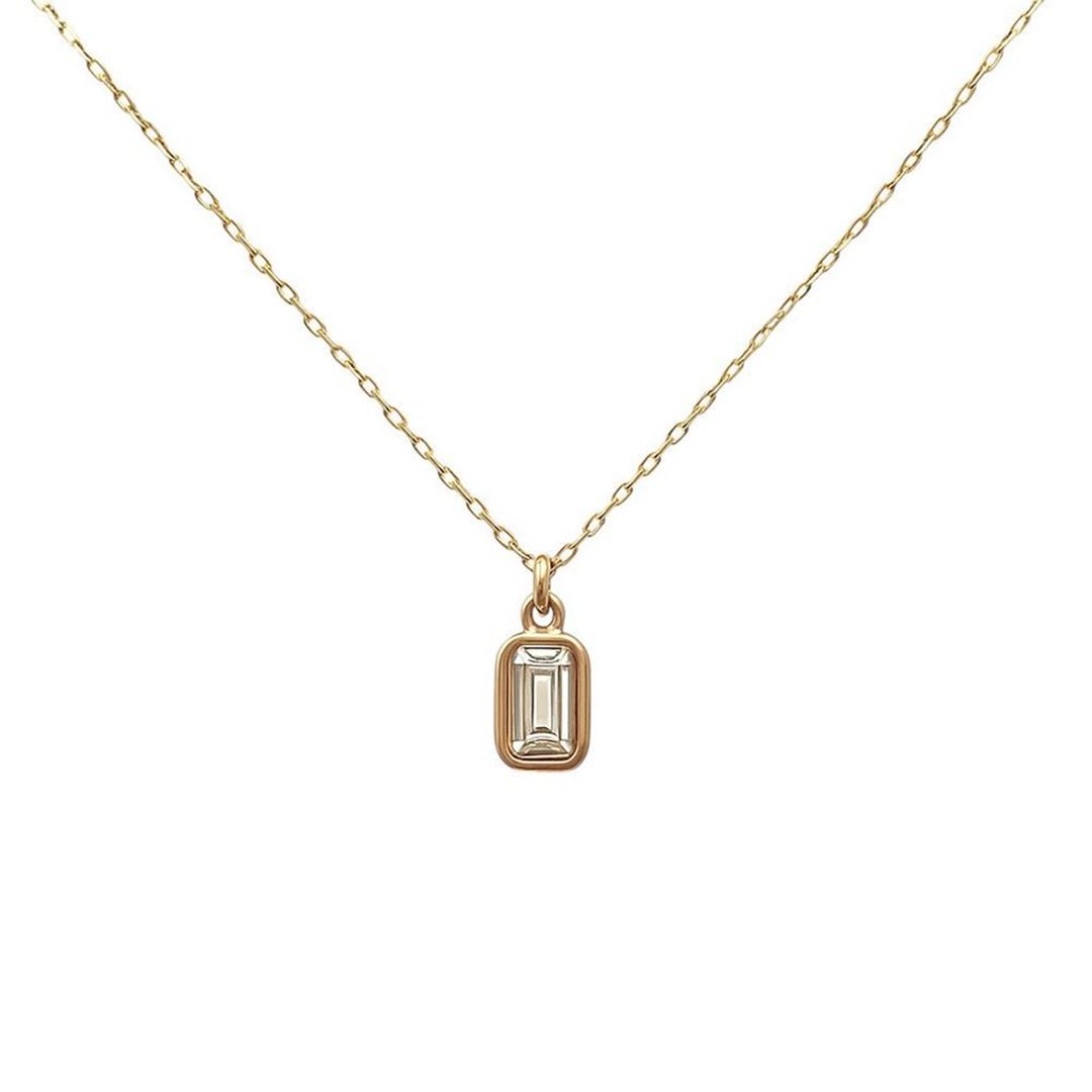 Baget Taşlı Minimal Kolye