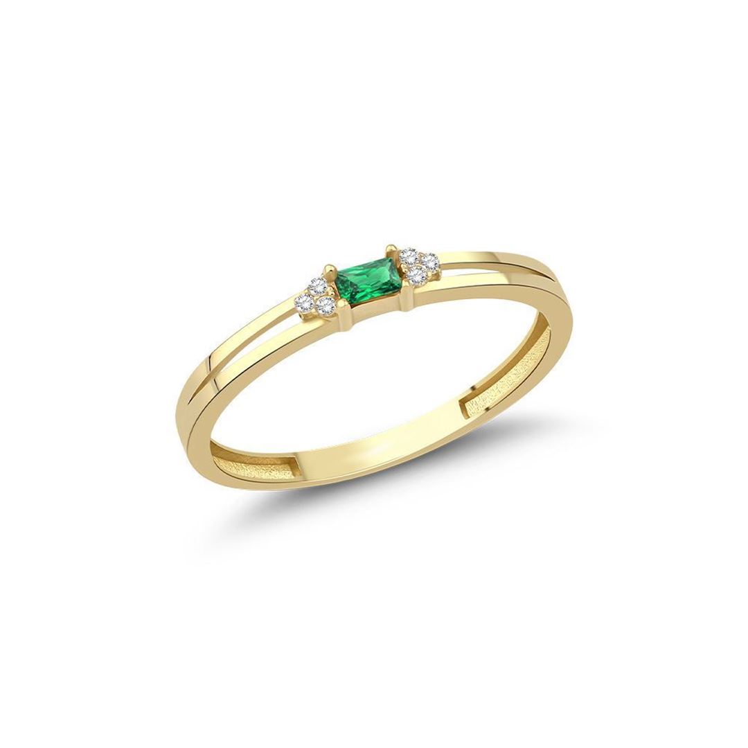 Baget Taşlı Ve Oval  Taşlı Minimal Yüzük